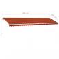 Preview: Standmarkise Automatisch 600x300 cm Orange/Braun