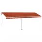 Preview: Standmarkise Automatisch 600x300 cm Orange/Braun