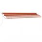 Preview: Standmarkise Automatisch 600x300 cm Orange/Braun