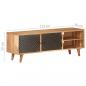 Preview: TV-Schrank 115x30x39 cm Massivholz Akazie