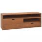 Preview: ARDEBO.de - TV-Schrank 110x30x40 cm Teak Massivholz