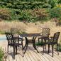 Preview: ARDEBO.de - 5-tlg. Bistro-Set Aluminiumguss Bronzen