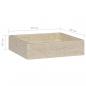 Preview: Waschbecken Creme 40x40x10 cm Marmor