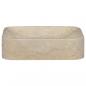 Preview: Waschbecken Creme 40x40x10 cm Marmor