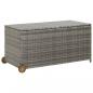 Preview: ARDEBO.de - Garten-Auflagenbox Hellgrau 120x65x61 cm Poly Rattan