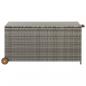 Preview: Garten-Auflagenbox Hellgrau 120x65x61 cm Poly Rattan