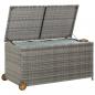 Preview: Garten-Auflagenbox Hellgrau 120x65x61 cm Poly Rattan