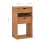 Preview: Beistellschrank 40x30x76 cm Teak Massivholz