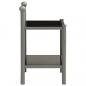 Preview: Nachttisch Grau und Schwarz 45x34,5x60,5 cm Metall und Glas