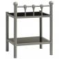 Preview: Nachttisch Grau und Schwarz 45x34,5x60,5 cm Metall und Glas