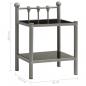 Preview: Nachttisch Grau und Schwarz 45x34,5x60,5 cm Metall und Glas