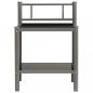 Preview: Nachttisch Grau und Schwarz 45x34,5x60,5 cm Metall und Glas