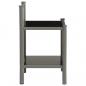 Preview: Nachttisch Grau und Schwarz 45x34,5x60,5 cm Metall und Glas