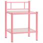 Preview: Nachttische 2 Stk. Rosa Transparent Metall und Glas