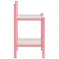 Preview: Nachttische 2 Stk. Rosa Transparent Metall und Glas