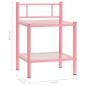 Preview: Nachttische 2 Stk. Rosa Transparent Metall und Glas