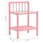 Preview: Nachttische 2 Stk. Rosa Transparent Metall und Glas