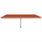 Preview: Standmarkise Automatisch 600x300 cm Orange/Braun