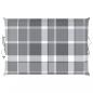 Preview: Sonnenliegen-Auflage Grau Karomuster 186x58x3 cm Oxford-Gewebe