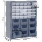 Preview: Multi-Schubladen-Organizer mit 39 Schubladen 38x16x47 cm