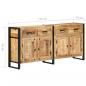 Preview: Sideboard 172x35x80 cm Mango Massivholz