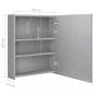 Preview: LED-Bad-Spiegelschrank Betongrau 50x14x60 cm