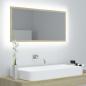 Preview: ARDEBO.de - LED-Badspiegel Sonoma-Eiche 90x8,5x37 cm Acryl