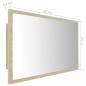 Preview: LED-Badspiegel Sonoma-Eiche 90x8,5x37 cm Acryl