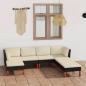 Preview: ARDEBO.de - 7-tlg. Garten-Lounge-Set mit Kissen Poly Rattan Schwarz