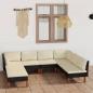 Preview: ARDEBO.de - 8-tlg. Garten-Lounge-Set mit Kissen Poly Rattan Schwarz