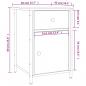 Preview: Nachttisch Räuchereiche 40x42x60 cm Holzwerkstoff