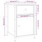 Preview: Nachttisch Braun Eichen-Optik 40x42x60 cm Holzwerkstoff