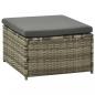 Preview: 3-tlg. Garten-Lounge-Set mit Auflagen Poly Rattan Grau