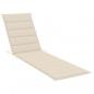 Preview: Sonnenliegen 2 Stk. mit Creme Auflagen Massivholz Teak