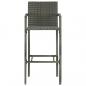 Preview: Barhocker 4 Stk. Grau Poly Rattan