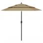 Preview: ARDEBO.de - Sonnenschirm mit Aluminium-Mast 3-lagig Taupe 2,5 m