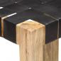 Preview: Barhocker 2 Stk. Schwarz Echtleder 75 cm