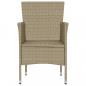 Preview: Garten-Essstühle 4 Stk. Poly Rattan Beige