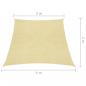 Preview: Sonnensegel 160 g/m² Beige 3/4x2 m HDPE