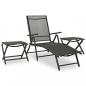 Preview: ARDEBO.de - 3-tlg. Garten-Lounge-Set Textilene und Aluminium Schwarz