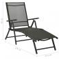 Preview: 3-tlg. Garten-Lounge-Set Textilene und Aluminium Schwarz