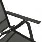 Preview: 3-tlg. Garten-Lounge-Set Textilene und Aluminium Schwarz