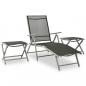 Preview: ARDEBO.de - 3-tlg. Garten-Lounge-Set Textilene und Aluminium Silbern