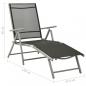 Preview: 3-tlg. Garten-Lounge-Set Textilene und Aluminium Silbern