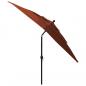 Preview: Sonnenschirm mit Alu-Mast 3-lagig Terracotta-Rot 2,5x2,5 m