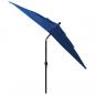 Preview: Sonnenschirm mit Aluminium-Mast 3-lagig Azurblau 2,5x2,5 m