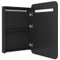 Preview: LED-Bad-Spiegelschrank Schwarz 60x11x80 cm