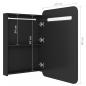 Preview: LED-Bad-Spiegelschrank Schwarz 60x11x80 cm