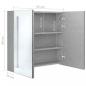 Preview: LED-Bad-Spiegelschrank Betongrau 62x14x60 cm