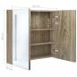 Preview: LED-Bad-Spiegelschrank Eichenoptik 62x14x60 cm